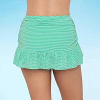 Liz Claiborne Comfort Waistband Striped Swim Skirt