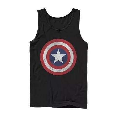 Mens Crew Neck Captain America Tank Top