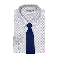 Nick Graham Mens Spread Collar Long Sleeve Shirt + Tie Set