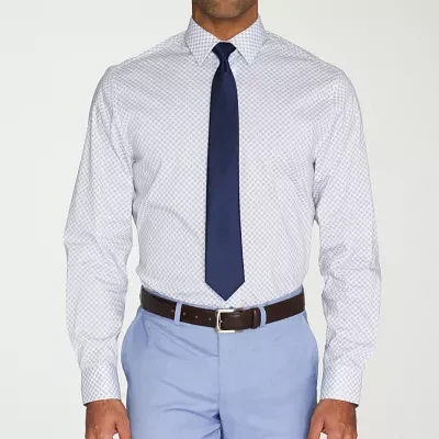 Nick Graham Mens Spread Collar Long Sleeve Shirt + Tie Set
