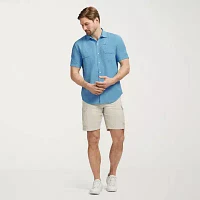 IZOD Sunshield Performance Mens Regular Fit Short Sleeve Button-Down Shirt