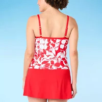 Liz Claiborne Floral Tankini Swimsuit Top
