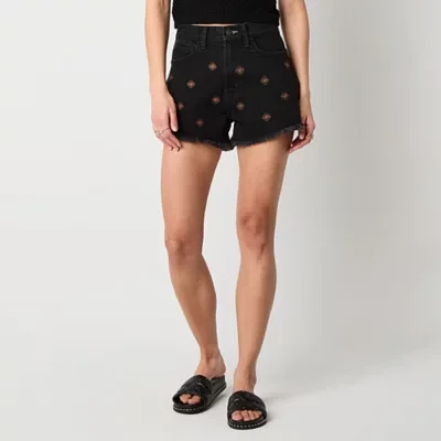 Arizona Womens Highest Rise Denim Short-Juniors