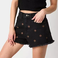 Arizona Womens Highest Rise Denim Short-Juniors