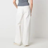 Arizona Juniors Womens Low Rise Wide Leg Jean