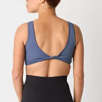 Reebok Light Support Rib Twist Back Sports Bra