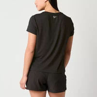 Reebok Womens Crew Neck Short Sleeve Active T-Shirt
