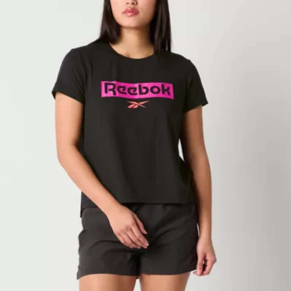 Reebok Womens Crew Neck Short Sleeve Active T-Shirt