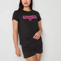 Reebok Womens Crew Neck Short Sleeve Active T-Shirt