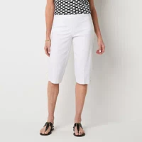 Liz Claiborne Alyssa Cropped Womens Mid Rise Capri Pants