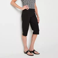 Liz Claiborne Alyssa Cropped Womens Mid Rise Capri Pants