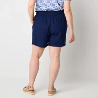 St. John's Bay Womens Pull-On Short Plus