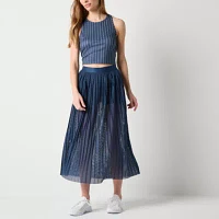 Xersion Womens Mesh Pleated Skirt