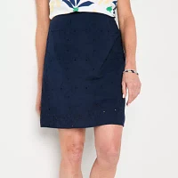 Liz Claiborne Womens Mid Rise A-Line Skirt