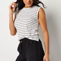 Stylus Womens Crew Neck Sleeveless T-Shirt