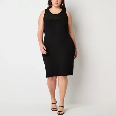 Bold Elements Womens Sleeveless Bodycon Dress Plus