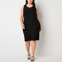 Bold Elements Womens Sleeveless Bodycon Dress Plus