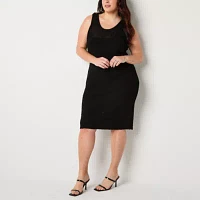 Bold Elements Womens Sleeveless Bodycon Dress Plus