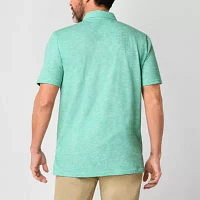 St. John's Bay Sueded Jersey Mens Slim Fit Short Sleeve Pocket Polo Shirt