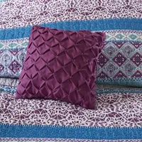 Intelligent Design Adley Reversible Quilt Set With Throw Pillows