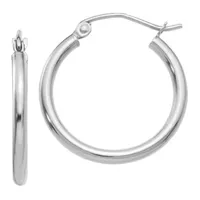 14K Gold 20mm Round Hoop Earrings