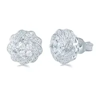 1/2 CT. T.W. Natural White Diamond Sterling Silver 11.8mm Stud Earrings