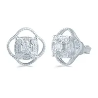 1/5 CT. T.W. Natural White Diamond Sterling Silver 11.4mm Stud Earrings