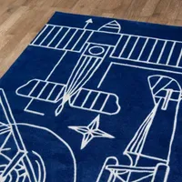 Momeni Lil Mo Blueprint Hand Tufted Rectangular Rugs & Floor Coverings Indoor Accent Rugs