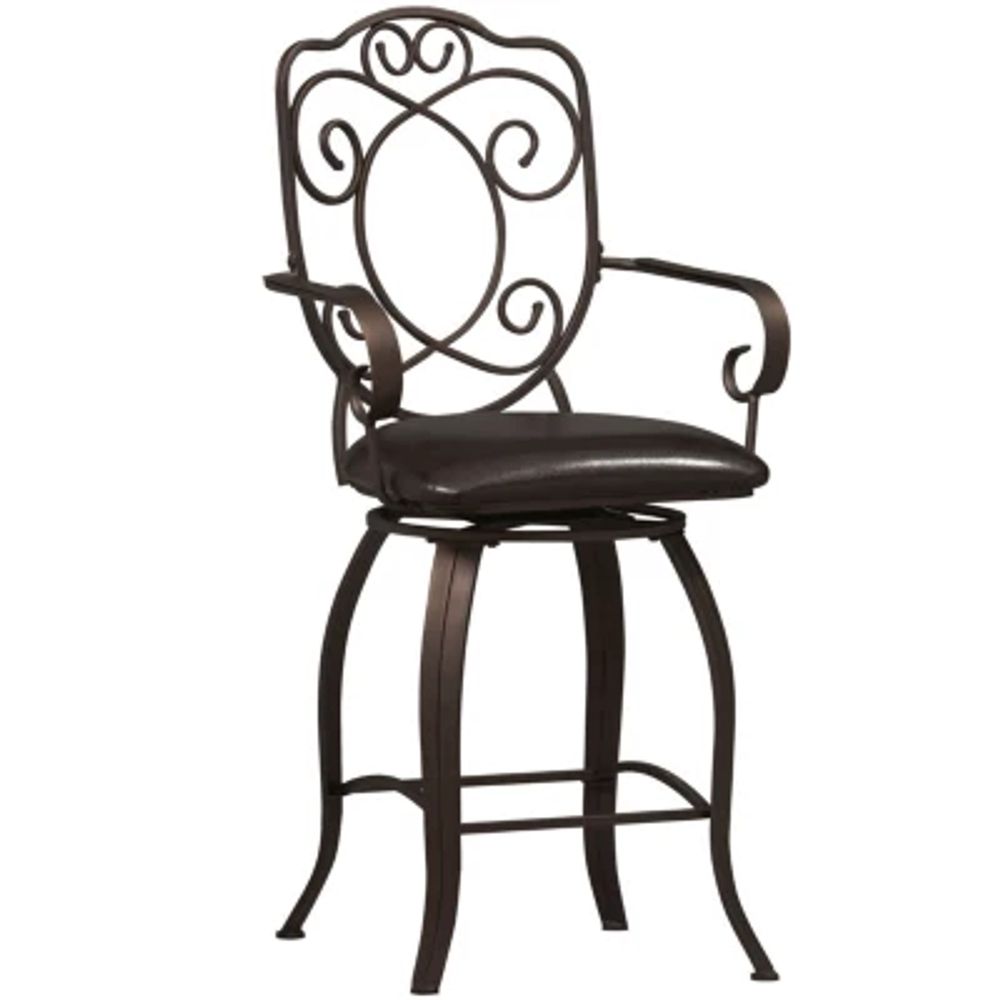 Crested-Back Barstool