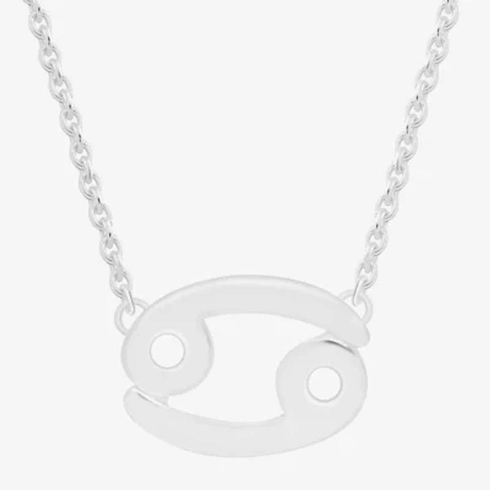 Itsy Bitsy Zodiac Sterling Silver 16 Inch Link Pendant Necklace