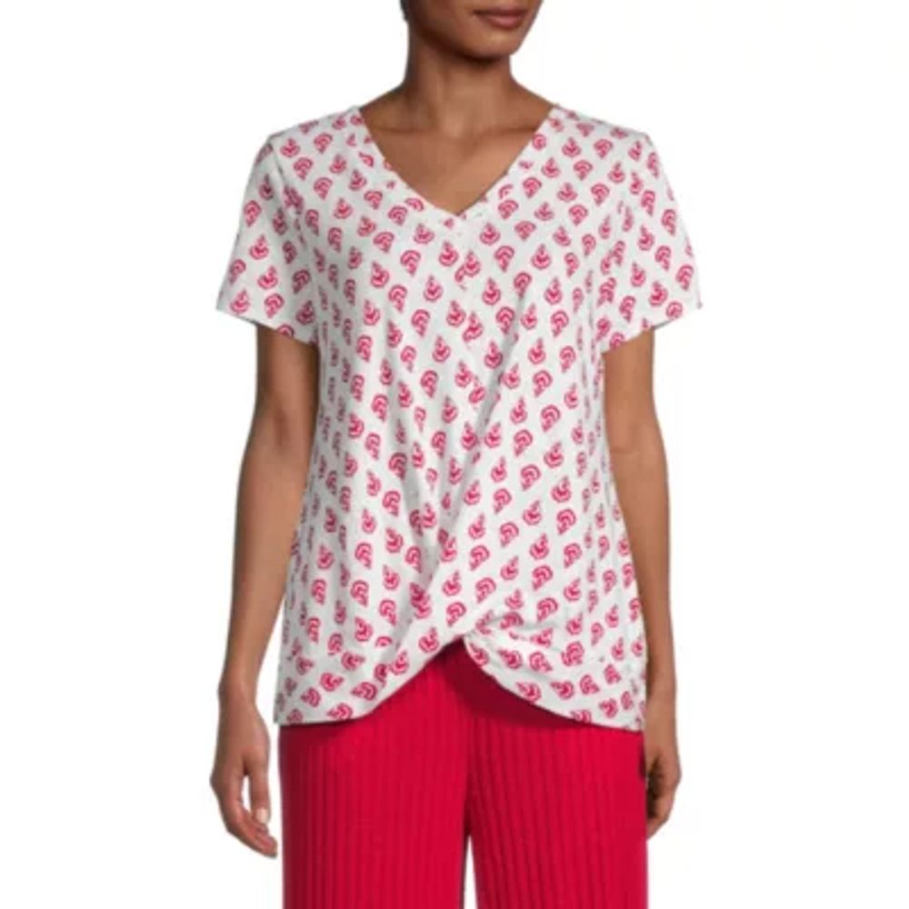 Liz Claiborne Womens V Neck Short Sleeve T-Shirt | Plaza Las Americas