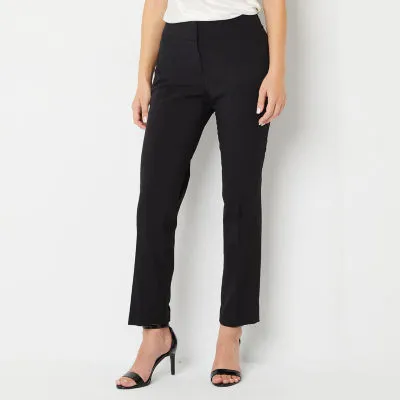 Black Label by Evan-Picone Crepe Womens Straight Fit Straight-Petite Suit Pants