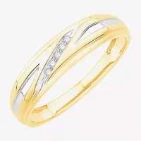 3PC Trio Set Featuring 1/7 CT.T.W.  Diamond 10K or 14K Two Tone Gold Wedding Ring Set