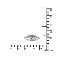 DiamonArt® Cubic Zirconia Sterling Silver 3-Stone Ring