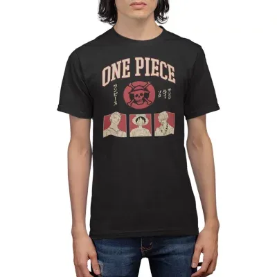 Mens Crew Neck Short Sleeve One Piece Graphic T-Shirt