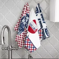 Ritz  Bbq Gingham Set 3-pc. Kitchen Towels