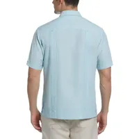 Cubavera Guayabera Mens Regular Fit Short Sleeve Panel Button-Down Shirt