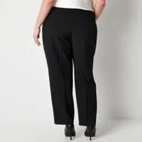 Black Label by Evan-Picone Crepe Womens Straight Fit Straight-Plus Suit Pants