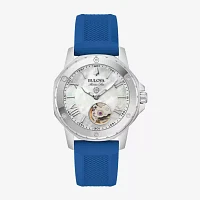 Bulova Automatic Womens Automatic Blue Strap Watch 96l324