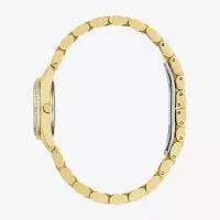 Bulova Crystal Womens Crystal Accent Gold Tone Stainless Steel Bracelet Watch 98x137