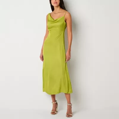 Worthington Womens Sleeveless Midi Slip Dress