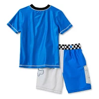 Little Boys Above The Knee Sonic the Hedgehog Rash Guard Set