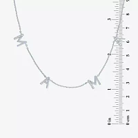 "Mama" (G-H / I1-I2) Womens 1/10 CT. T.W. Lab Grown White Diamond Sterling Silver Pendant Necklaces
