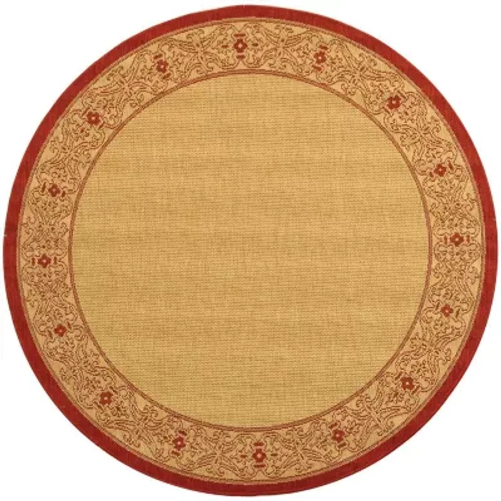 Courtyard Tribal Indoor/Outdoor Round Rugs