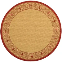 Courtyard Tribal Indoor/Outdoor Round Rugs