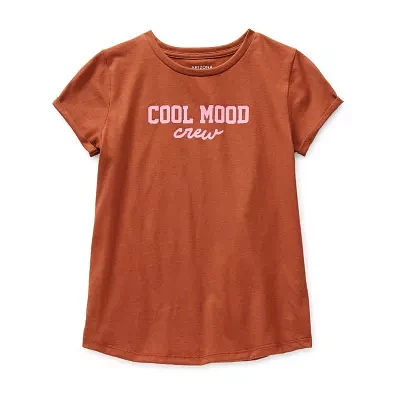 Arizona Little & Big Girls Round Neck Short Sleeve Graphic T-Shirt