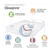 Beautyrest 400 Thread Count Cotton Wrinkle Resistant Sheet Set