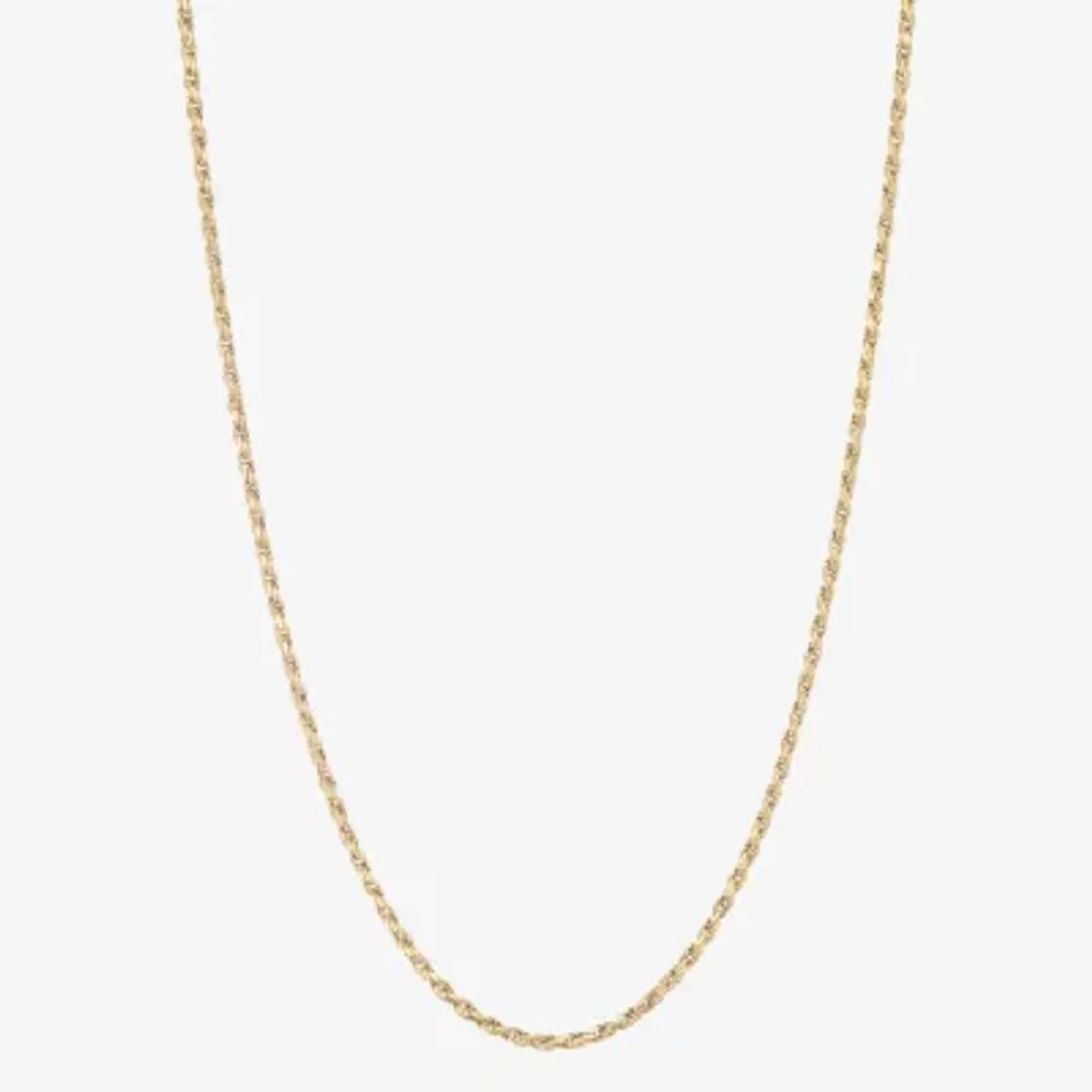 Sterling Silver or Gold Over 18 - 24  Inch Solid Rope Chain Necklace