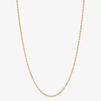 Sterling Silver or Gold Over 18 - 24  Inch Solid Rope Chain Necklace