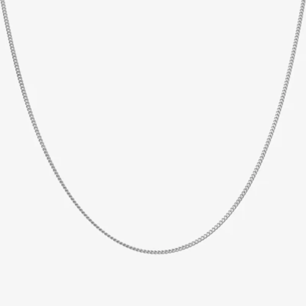 Sterling Silver 18 Inch Hollow Curb Chain Necklace